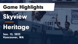 Skyview  vs Heritage  Game Highlights - Jan. 13, 2023