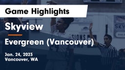 Skyview  vs Evergreen  (Vancouver) Game Highlights - Jan. 24, 2023