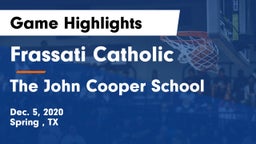 Frassati Catholic  vs The John Cooper School Game Highlights - Dec. 5, 2020