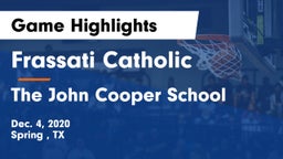 Frassati Catholic  vs The John Cooper School Game Highlights - Dec. 4, 2020