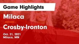 Milaca  vs Crosby-Ironton  Game Highlights - Oct. 21, 2021