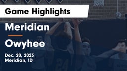 Meridian  vs Owyhee  Game Highlights - Dec. 20, 2023