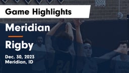 Meridian  vs Rigby  Game Highlights - Dec. 30, 2023