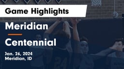 Meridian  vs Centennial  Game Highlights - Jan. 26, 2024