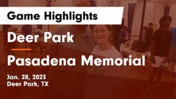 Deer Park  vs Pasadena Memorial  Game Highlights - Jan. 28, 2023