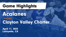 Acalanes  vs Clayton Valley Charter  Game Highlights - April 11, 2023