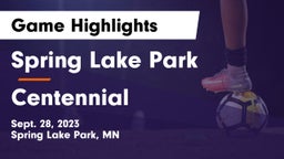 Spring Lake Park  vs Centennial  Game Highlights - Sept. 28, 2023