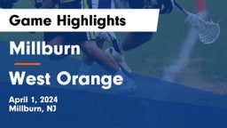 Millburn  vs West Orange  Game Highlights - April 1, 2024