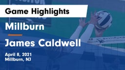 Millburn  vs James Caldwell  Game Highlights - April 8, 2021