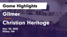 Gilmer  vs Christian Heritage  Game Highlights - Dec. 30, 2020