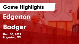 Edgerton  vs Badger  Game Highlights - Dec. 30, 2021