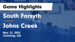 South Forsyth  vs Johns Creek  Game Highlights - Nov. 21, 2023
