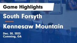 South Forsyth  vs Kennesaw Mountain  Game Highlights - Dec. 30, 2023