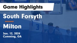 South Forsyth  vs Milton  Game Highlights - Jan. 12, 2024