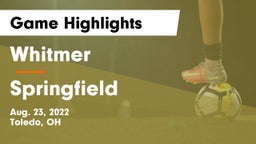 Whitmer  vs Springfield  Game Highlights - Aug. 23, 2022