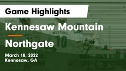 Kennesaw Mountain  vs Northgate  Game Highlights - March 18, 2022