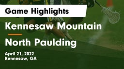 Kennesaw Mountain  vs North Paulding  Game Highlights - April 21, 2022