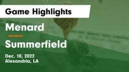 Menard  vs Summerfield  Game Highlights - Dec. 10, 2022