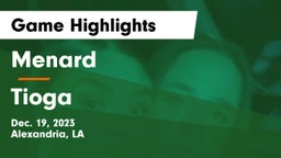 Menard  vs Tioga  Game Highlights - Dec. 19, 2023