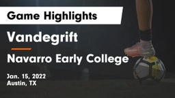 Vandegrift  vs Navarro Early College  Game Highlights - Jan. 15, 2022