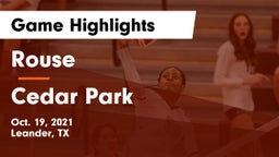 Rouse  vs Cedar Park  Game Highlights - Oct. 19, 2021