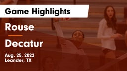 Rouse  vs Decatur  Game Highlights - Aug. 25, 2022