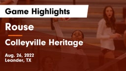 Rouse  vs Colleyville Heritage  Game Highlights - Aug. 26, 2022