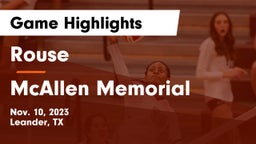 Rouse  vs McAllen Memorial  Game Highlights - Nov. 10, 2023