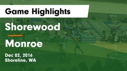 Shorewood  vs Monroe  Game Highlights - Dec 02, 2016