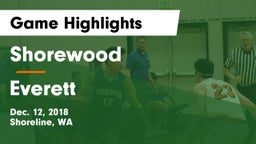 Shorewood  vs Everett  Game Highlights - Dec. 12, 2018