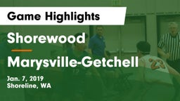 Shorewood  vs Marysville-Getchell  Game Highlights - Jan. 7, 2019
