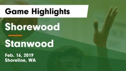 Shorewood  vs Stanwood  Game Highlights - Feb. 16, 2019