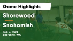 Shorewood  vs Snohomish  Game Highlights - Feb. 3, 2020