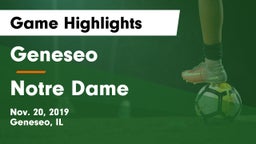 Geneseo  vs Notre Dame  Game Highlights - Nov. 20, 2019