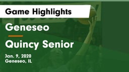 Geneseo  vs Quincy Senior  Game Highlights - Jan. 9, 2020