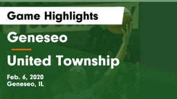 Geneseo  vs United Township Game Highlights - Feb. 6, 2020