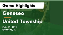Geneseo  vs United Township Game Highlights - Feb. 19, 2021