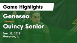 Geneseo  vs Quincy Senior  Game Highlights - Jan. 13, 2022