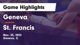 Geneva  vs St. Francis  Game Highlights - Nov. 25, 2023