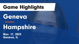 Geneva  vs Hampshire  Game Highlights - Nov. 17, 2023
