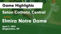 Seton Catholic Central  vs Elmira Notre Dame Game Highlights - April 2, 2024