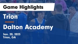 Trion  vs Dalton Academy Game Highlights - Jan. 20, 2023