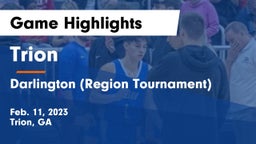 Trion  vs Darlington (Region Tournament) Game Highlights - Feb. 11, 2023