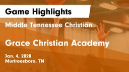 Middle Tennessee Christian vs Grace Christian Academy Game Highlights - Jan. 4, 2020