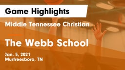 Middle Tennessee Christian vs The Webb School Game Highlights - Jan. 5, 2021