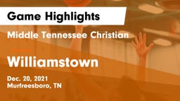 Middle Tennessee Christian vs Williamstown  Game Highlights - Dec. 20, 2021