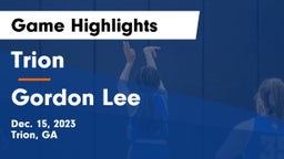 Trion  vs Gordon Lee  Game Highlights - Dec. 15, 2023