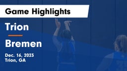 Trion  vs Bremen  Game Highlights - Dec. 16, 2023