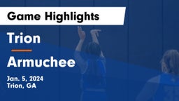 Trion  vs Armuchee  Game Highlights - Jan. 5, 2024