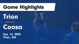 Trion  vs Coosa  Game Highlights - Jan. 12, 2024